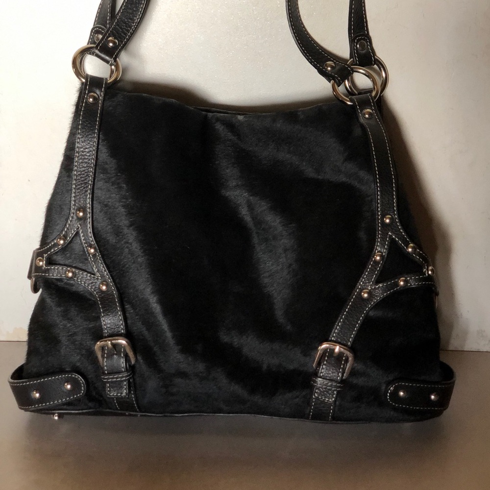 Pony hair / hair on hide bag